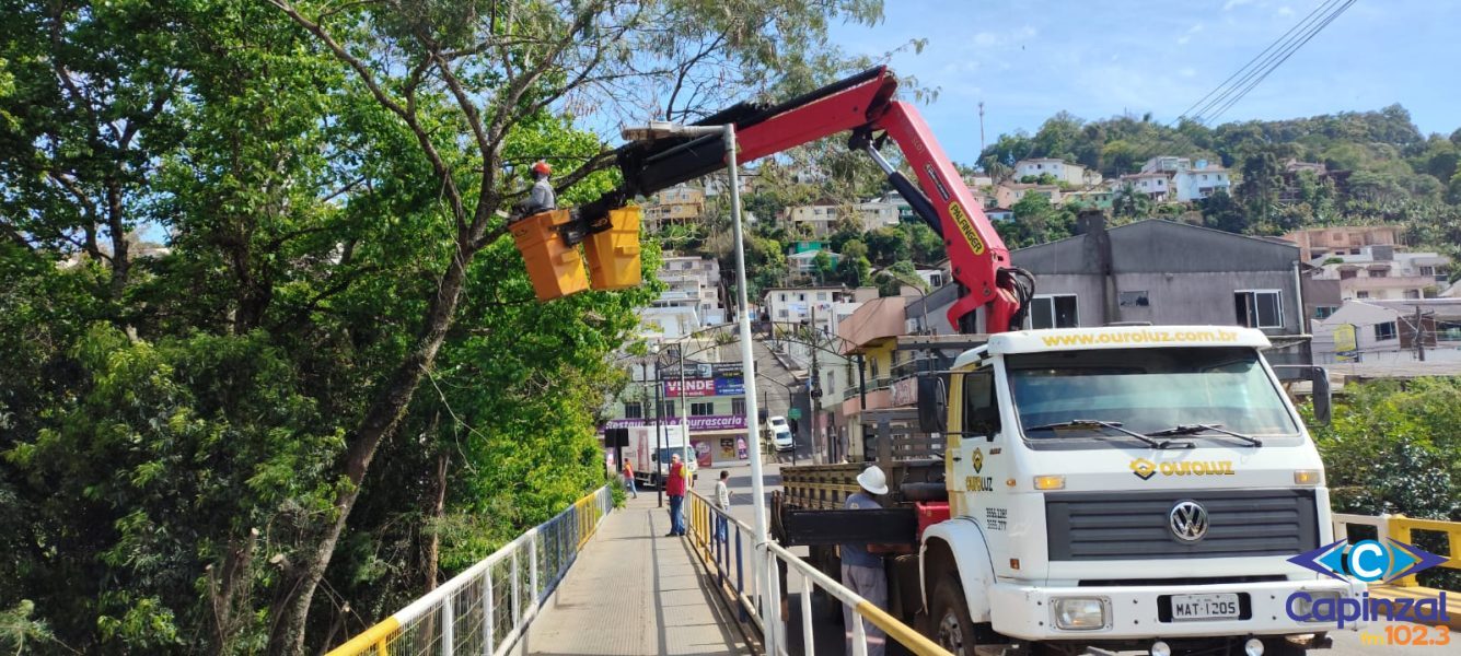 Prefeitura de Ouro realiza poda de árvores de grande porte na área urbana