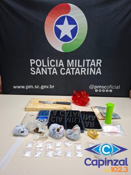 Polícia Militar prende dois homens por tráfico de drogas em Concórdia