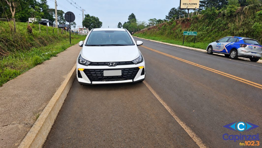Motociclista fica ferido após ser atingido por carro na SC-150, em Capinzal