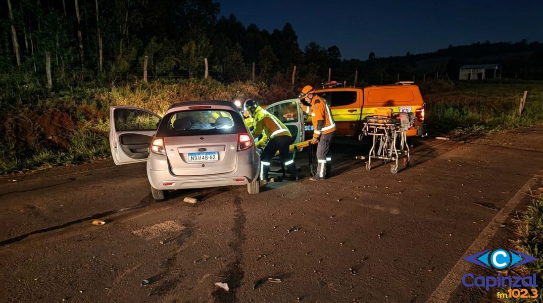 Acidente deixa motorista ferido na SC-120, em Curitibanos
