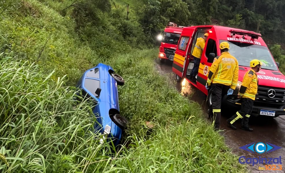 Idoso de 78 anos sai da pista com veículo em Ipira