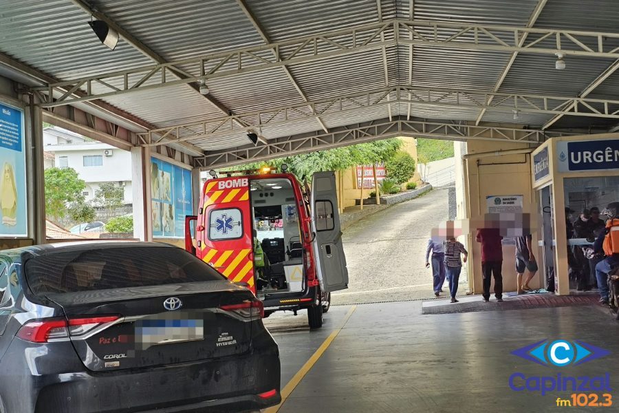 Homem fica ferido após cair de cerca de cinco metros enquanto trabalhava em Capinzal