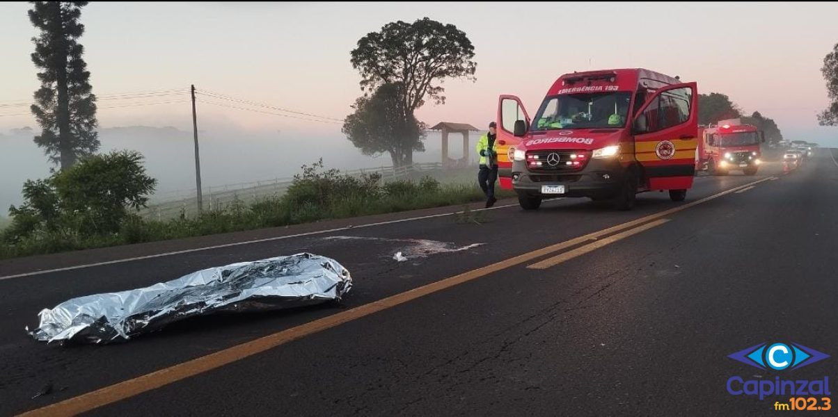 Homem de 53 anos morre após atropelamento na BR-282