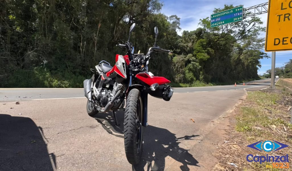 Motociclista e pedestre ficam feridos em atropelamento na SC-150 Lacerdópolis