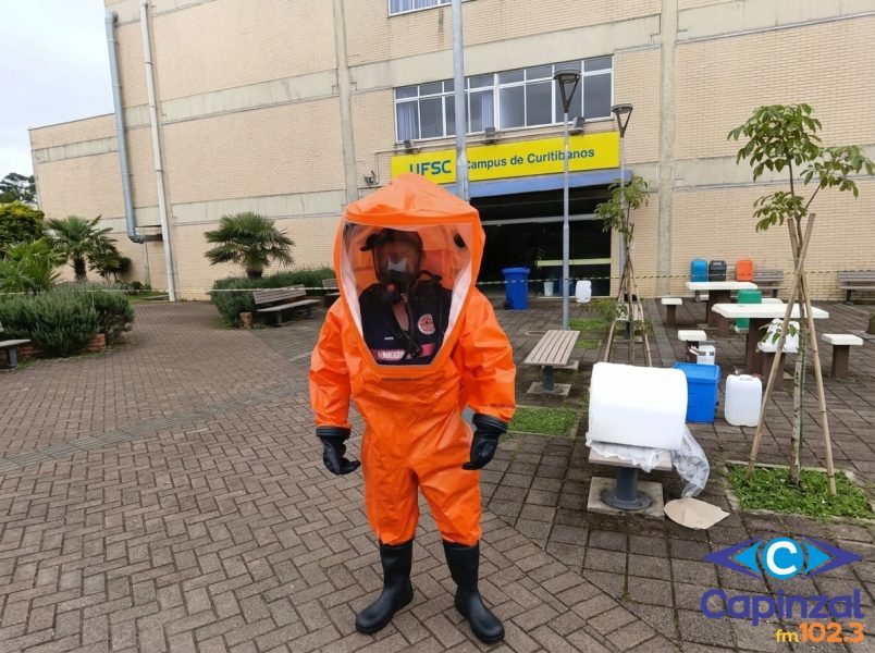 Vazamento de ácido nítrico mobiliza Bombeiros na UFSC em Curitibanos