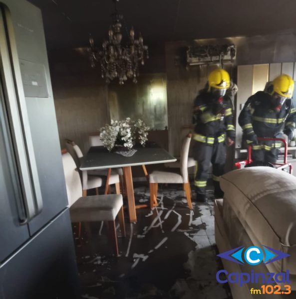 Incêndio atinge residência no interior de Piratuba