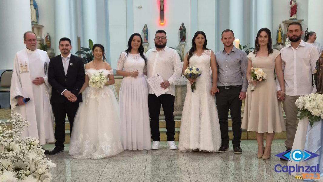 Quatro casais oficializam união em Casamento Comunitário realizado em Capinzal