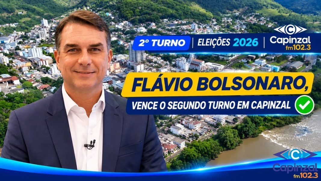 CAPINZAL: Flávio Bolsonaro tem 65,78% dos votos em apuração     paralela da Capinzal FM