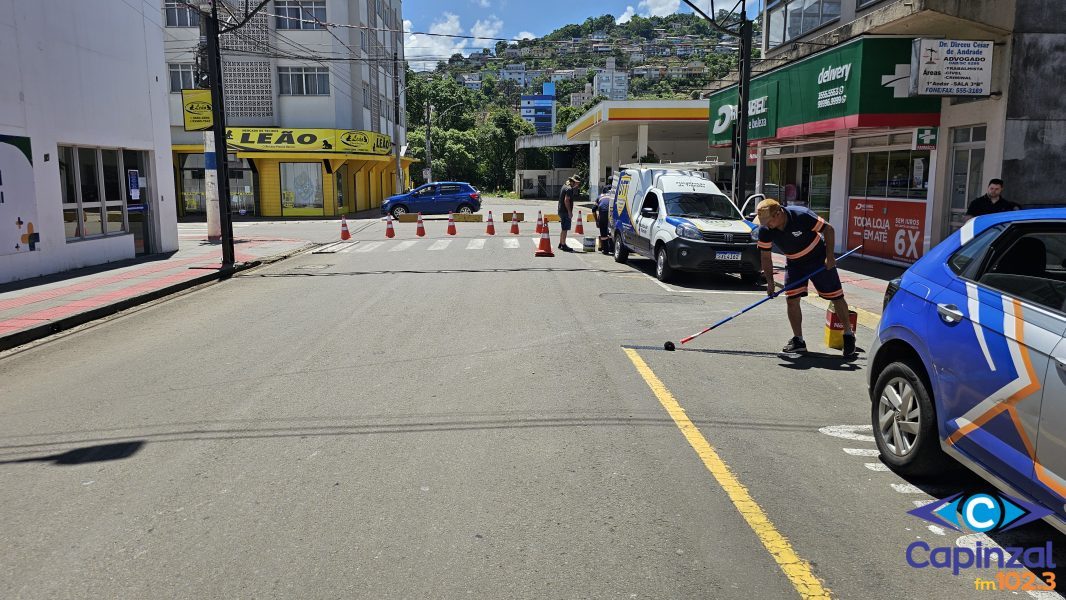 Prefeitura inicia mudanças na Avenida XV de Novembro em Capinzal